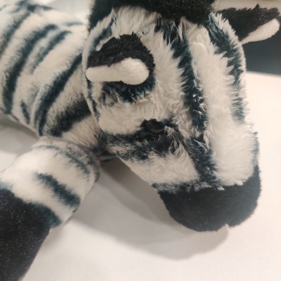 Aurora Zebra Horse Plush Stuffed Wild Animal Flopsie Soft Cuddlebuddy Toy 11" - Picture 9 of 13